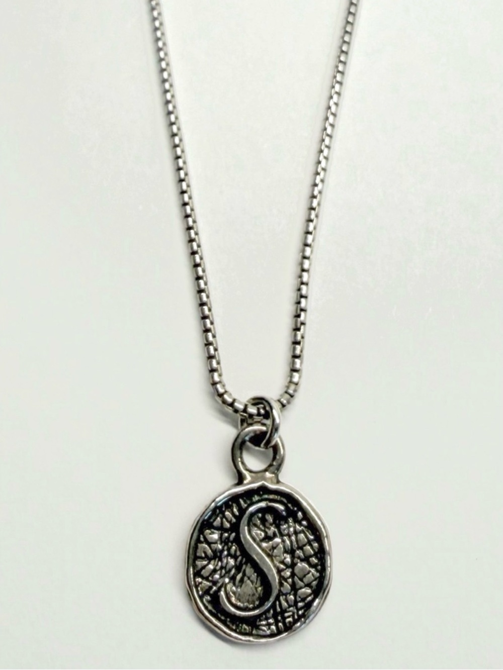 Silpada 925 Sterling Silver Initial “S” Pendant Necklace 16” + 2” Extender
